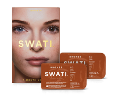 SWATI - Spalvoti kontaktiniai lęšiai 1 mėnesiui - Bronziniai
