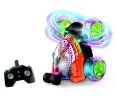 Tec Toy Crazy Tumbler - Akrobatinis automobilis su žibintuvėliu - Radiovadomas 2,4 GHz - Oranžinis (534444)
