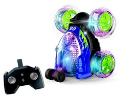 Tec Toy Crazy Tumbler - Akrobatinis automobilis su žibintuvėliu - Nuotoliniu būdu valdomas 2,4 GHz - Mėlynas (534446)