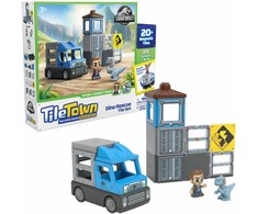 TileTown Tile Town - Jurassic World Dino Rescue, Magnetic Building Set (90313)