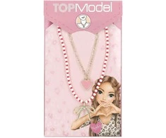 Top Model TOPModel - Double Layer Necklace LEOHEART - Gold, Rožinė, Baltas, Raudona - 46.5 cm + 5 cm