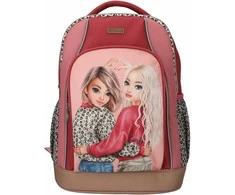 Top Model TOPModel - School Backpack LEOHEART - Rožinė, Berry Raudona, Brown