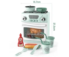 TOYMAX - Komfur m/ovn elektrisk med tilbehør 21,5x15,7cm (500202)