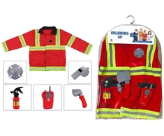 TOYMAX - Udklædningssæt brandmandsjakke rød med tilbehør (520219)