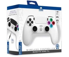 Trade Invaders Belaidis PS4 valdiklis su 3,5 mm lizdu - LED - baltas