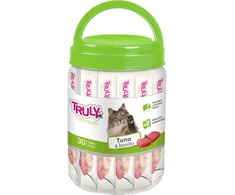 Truly - Kačių kreminis laižomas tunas ir bonitas 30 x 14 g