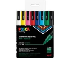 „Posca“ – PC3M – „Fine Tip Pen“ – pagrindinės spalvos, 8 vnt