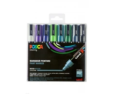 Posca - PC5M - Vidutinio galiuko rašiklis - Šaltos spalvos, 8 vnt