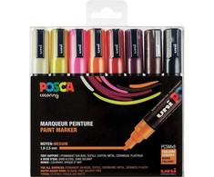 Posca - PC5M - Vidutinio galiuko rašiklis - Šiltos spalvos, 8 vnt