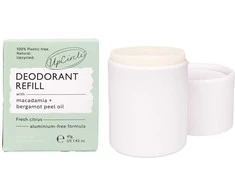 „UpCircle“ dezodoranto papildymas – makadamijos ir bergamotės drožlės – 41 g