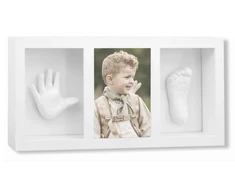 Vanilla Copenhagen - Hand &amp; Footprint 3D Frame - Baltas - 44 X 21 X 5 cm