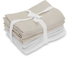 Vanilla Copenhagen - Muslinai, 4 vnt. - Oyster Pilkas - 70 x 70 cm