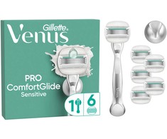 Venus – Pro ComfortGlide jautriai odai skirtas skustuvas – žalias/baltas