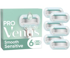 Venus Pro Smooth jautrios odos skutimosi peiliukai – žali/balti