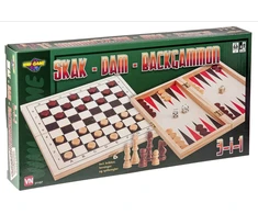 Vini Games Vini Game - ​3-in-1 Chess, Checkers &amp; Backgammon (31197)