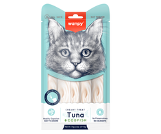 wanpy - Wanpy kreminis laižomas skanėstas katėms - tunas ir menkė 70 g (5 x 14 g) - 70 g (5 x 14 g)