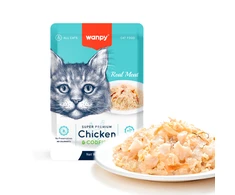 wanpy - Wanpy kačių retortų maišelis su vištiena ir menke 85 g - 85 g