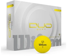 Wilson – DUO minkštas golfo kamuolys – geltonas – 12 kamuolių