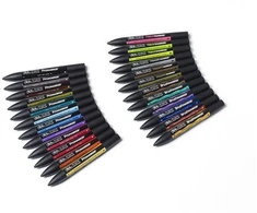 Winsor &amp; Newton - Įvairių spalvų žymeklių rinkinys, 24 vnt. + dėklas (832226)
