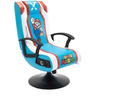 X-ROCKER: Super Mario 2.1 garso kėdė su stovu – raudona/mėlyna