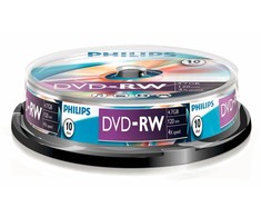 1x10 Philips DVD-RW 4,7GB 4x SP