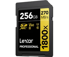 Atminties kortelė LEXAR PRO 1800X SDXC U3 (V60) UHS-II R270 / W180 256 GB