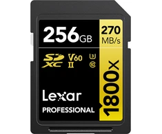 Atminties kortelė LEXAR PRO 1800X SDXC U3 (V60) UHS-II R270 / W180 256 GB
