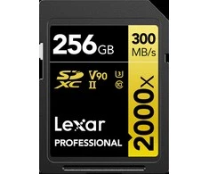 Atminties kortelė LEXAR PRO 2000X SDHC / SDXC UHS-II U3(V90) R300 / W260 (be kortelių skaitytuvo) 256 GB