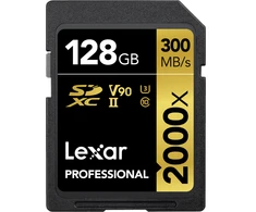 Atminties kortelė LEXAR PRO 2000X SDHC / SDXC UHS-II U3(V90) R300 / W260 (be kortelių tvarkytuvo) 128 GB