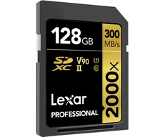 Atminties kortelė LEXAR PRO 2000X SDHC / SDXC UHS-II U3(V90) R300 / W260 (be kortelių tvarkytuvo) 128 GB