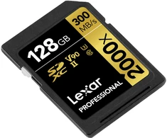 Atminties kortelė LEXAR PRO 2000X SDHC / SDXC UHS-II U3(V90) R300 / W260 (be kortelių tvarkytuvo) 128 GB