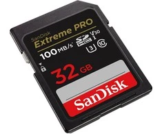 SanDisk Extreme PRO 32 GB SDHC atminties kortelė + 2 metai RescuePRO Deluxe iki 100 MB/s ir 90 MB/s skaitymo / rašymo greitis, UHS-I, 10 klasė, U3, V30