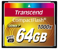 Atminties kortelė Transcend Compact Flash 64GB 1000x