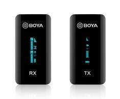 „Boya BY-XM6-S1“ dvigubas belaidis „Lavalier“ mikrofonas