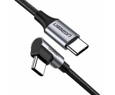 Alkūninis kabelis UGREEN USB-C į USB-C QC 3.0 PD 3A 60W 1m (juodas)