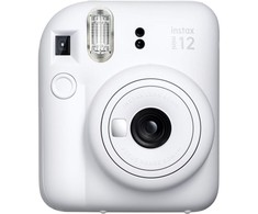 Fujifilm Momentinis fotoaparatas instax mini 12 CLAY Baltas+instax mini glossy (10pl)+originalus dėklas