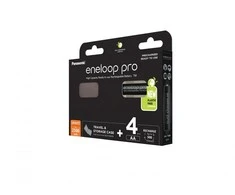 Įkraunamos baterijos Panasonic ENELOOP Pro BK-3HCDEC4BE , 2500 mAh, 500 (4xAA) dėžutėje