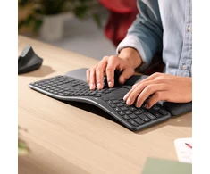 Logitech ERGO K860 belaidė klaviatūra, grafito spalvos, JAV tarptautinis išdėstymas (Qwerty)