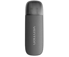 Vention Du viename USB 2.0 A (SD+TF) atminties kortelių skaitytuvo ventiliacija CLEB0 (juoda)