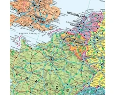 Europos politinis sieninis žemėlapis 1:3,2 mln, 135x165 cm, laminuotas