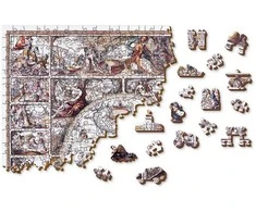 Medinė dėlionė „Tyrinėjimų žemėlapis“, 1010 detalių