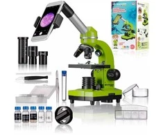 Mikroskopas JUNIOR Biolux SEL Student 40x-1600x Žalias. Vokietija