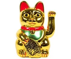 Sėkmę nešanti Maneki Neko Katė su judančia letenėle 12x10x20cm