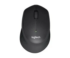 Tyli belaidė optinė pelė Logitech B330, Juoda