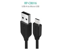 Pintas laidas RAVPower RP-CB016 1m USB A to Micro-USB
