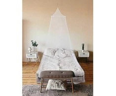 Excellent Houseware Tinklelis nuo uodų lovai su baldakimu, Ø 65 x 230 cm, baltas