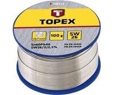 Topex Tin Vasaris 60% Sn vielos 1mm 100g - 44E514