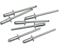 Hogert Riešutai HT2C164, 4mm, 13mm, 50vnt, aliuminis-plienas, skylės skersmuo 4.2mm
