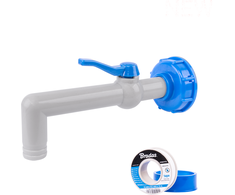 Bradas PP čiaupas 90° IBCS60x6 19 mm žarnai IBCS60-GTM903419