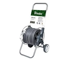 Bradas BĘBEN Vežimėlis NA sodo žarna Rinkinys 30mb 1/2" NA KOŁACH Baltas Sidabrinis PLUS KARTA